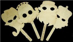 Purim Characters on Stick - Jewish Holiday Classroom Project Set of 4