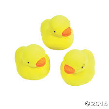 Rubber Ducky Erasers 1.25" Set of 12 in a bag