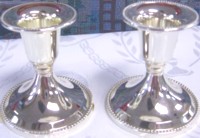 Silver Plated Candlesticks 2.5'' tall