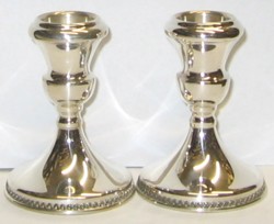 OUT OF STOCK - 925 Sterling Silver Candlesticks 3 x 2"