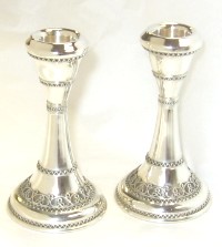 925 Sterling Silver Candlesticks 3.5" Made in Israel