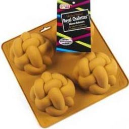 ROYAL Challah SILICONE PAN - 4 CHALLETTES "BILKELLAH" Great for Gluten Free Challahs!
