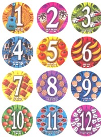NUMBERS Hebrew Set of 80 Stickers - Great for Classroom