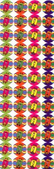 Colorful Torah Round Jewish Stickers Set of 288