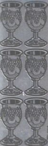 Jewish Jumbo Stickers Silver Foil Kiddush Cups Set of 36