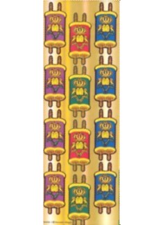 Colorful Torah Jewish Stickers 72 per Pack #6006-1