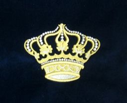 Gold Silver "Crown" Embroidery Velvet Tefillin Bag (2 sizes + many colors)