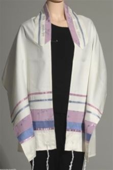 Designer Pink Flowered Brocade Women's Tallit / Prayer Shawl set of 3 Made in Israel By ERETZ Judai