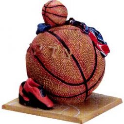 Almost Sold out Basketball Tzedakah Box - Hand painted Resin - By Reuven Masel