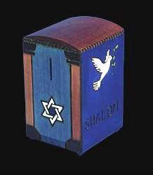 Dove of Jerusalem Tzedakah - Secret Box Made of Wood
