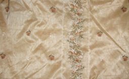 Peach Silk with Embroidery Chupah only for Rent in the Store! Call us for the prices!